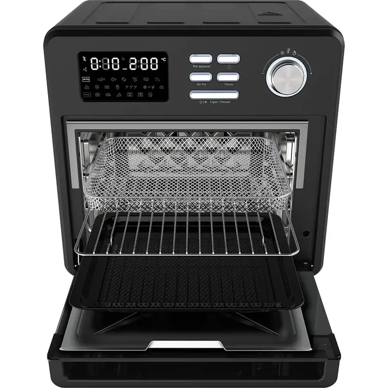 FORNO E FRYER MULTIFUNCOES PRETO 127V 15L OSTER