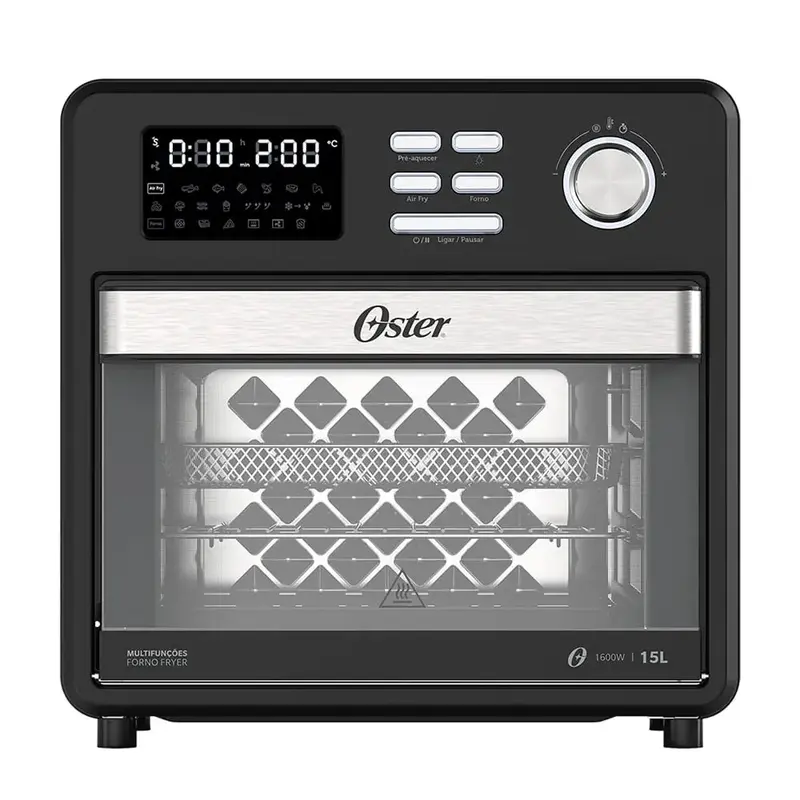 FORNO E FRYER MULTIFUNCOES PRETO 127V 15L OSTER