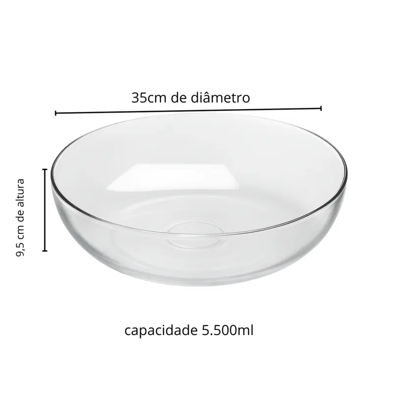 SALADEIRA REDONDA 5,5L 516G LUVIDARTE