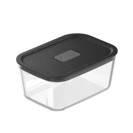 POTE DE VIDRO HERMETICO FRESH LOCK 370ML PRETO OU