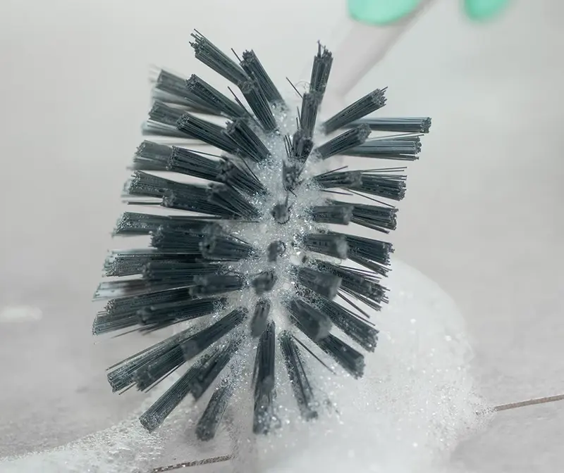 ESCOVA DE LIMPEZA EM SILICONE FLOW BEGE OU