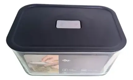 POTE DE VIDRO HERMETICO FRESH LOCK 2400ML PRETO OU