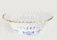 FRUTEIRA OVAL FLORAL AZUL COM OURO LUIZ SALVADOR