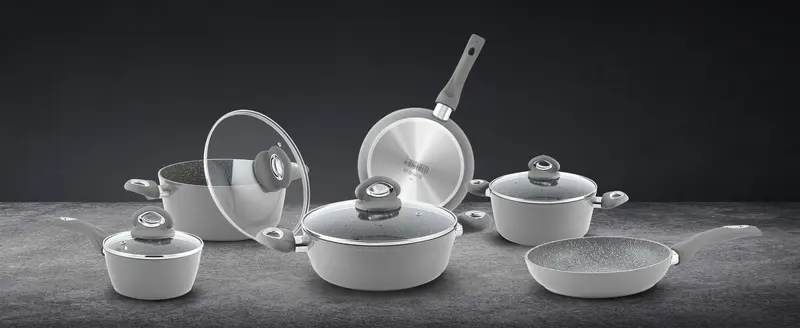 SET DE PANELAS 10 PEÇAS PETRAVERA PLUS BIALETTI