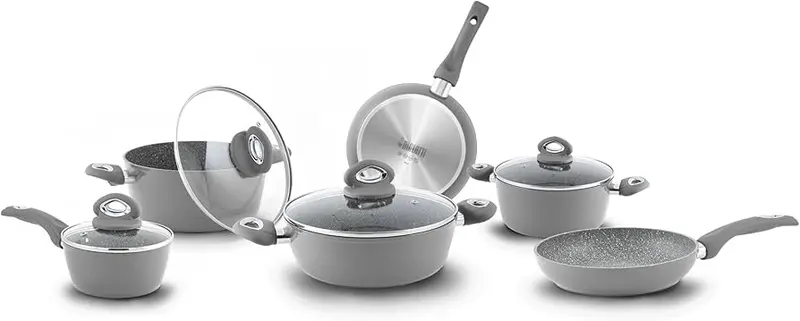 SET DE PANELAS 10 PEÇAS PETRAVERA PLUS BIALETTI
