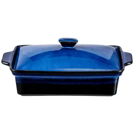 CACAROLA DE CERAMICA AZUL GRANDE