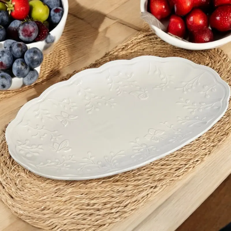 TRAVESSA EM PORCELANA BUTTERFLY 31CM LYOR