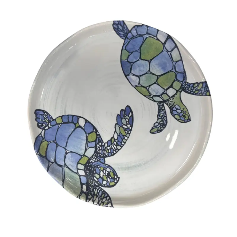JOGO COM 6 PRATOS DE SOBREMESA TURTLE SCALLA