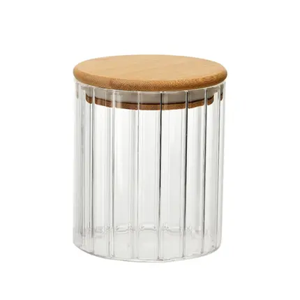 PORTA MANTIMENTO VIDRO BOROSILICATO COM TAMPA BAMBU 500ML DYNASTY