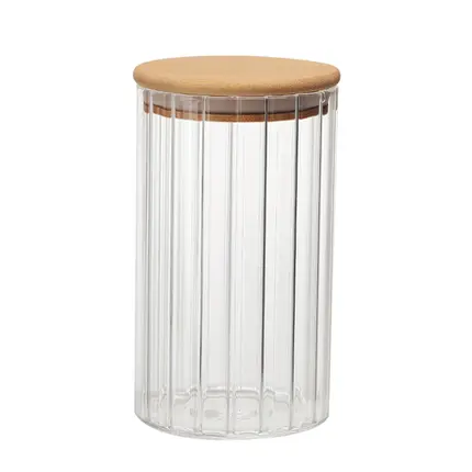 PORTA MANTIMENTO VIDRO BOROSILICATO COM TAMPA BAMBU 750ML DYNASTY