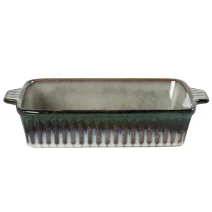 TRAVESSA RETANGULAR MIST CERAMICA VERDE 1,7L 31X18X6 CM