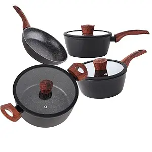CONJUNTO COM 4 PANELAS CERAMIC LIFE SIRIUS PRETO BRINOX