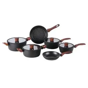 CONJUNTO COM 6 PANELAS CERAMIC LIFE SIRIUS PRETA BRINOX