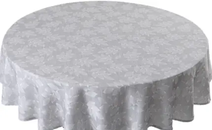 TOALHA DE MESA 180 CM REDONDA CINZA