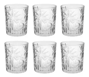 CONJUNTO COM 6 COPOS BAIXOS PALM TREE 340ML WOLFF