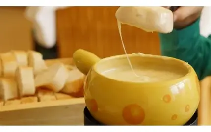 FONDUE QUEIJO 7 PEÇAS CERMICA AMARELO DYNASTY