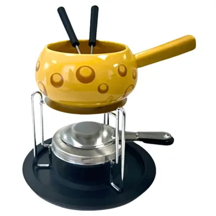 FONDUE QUEIJO 7 PEÇAS CERMICA AMARELO DYNASTY