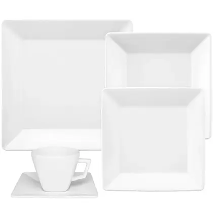 APARELHO DE JANTAR 30 PEÇAS QUARTIER WHITE OXFORD