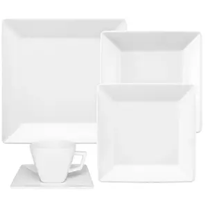 APARELHO DE JANTAR 30 PEÇAS QUARTIER WHITE OXFORD