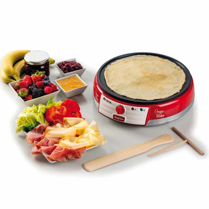 MAQUINA DE CREPE PARTY TIME VERMELHA 1000W 127V ARIETE