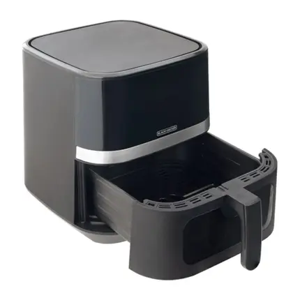 AIR FRYER DIGITAL COM VISOR GOURMAND GRIS BLACK E DECKER