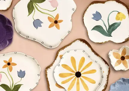 CONJUNTO COM 6 BOWLS PLAYFUL FLOWERS DIGITAL SCALLA
