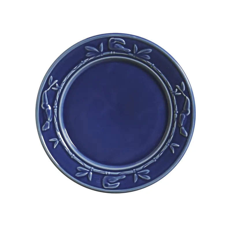 JOGO COM 6 PRATOS DE SOBREMESA TUKAN AZUL SCAKKA