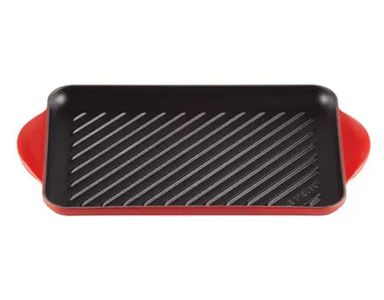 GRELHA RETANGULAR VERMELHA TRADICIONAL 32 CM LE CREUSET