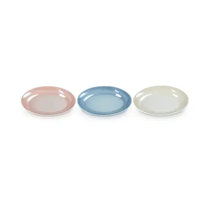 KIT 3 MINI PRATOS OVAL 15CM COLORIDO LE CREUSET