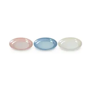 KIT 3 MINI PRATOS OVAL 15CM COLORIDO LE CREUSET