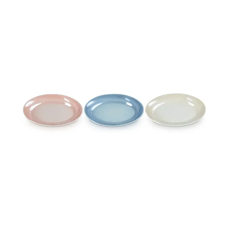 KIT 3 MINI PRATOS OVAL 15CM COLORIDO LE CREUSET