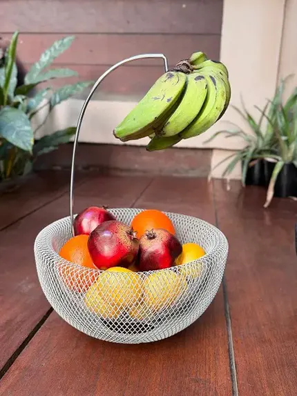 FRUTEIRA CESTO COM PENDURADOR RACK GELO BRANCA
