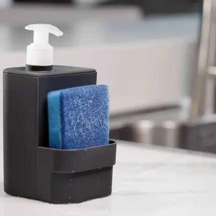 DISPENSER DETERGENTE 650ML PRETO FECHADO OU