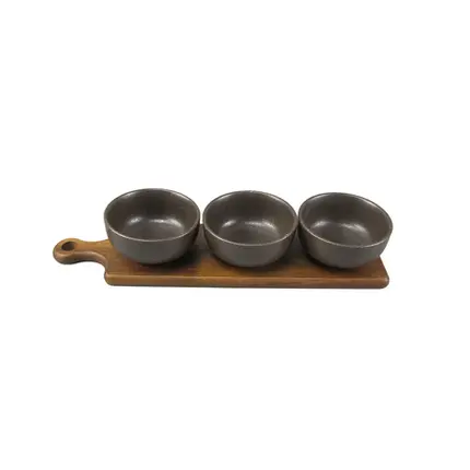 CONJUNTO PETISQUEIRA E BOWLS EM CERAMICA