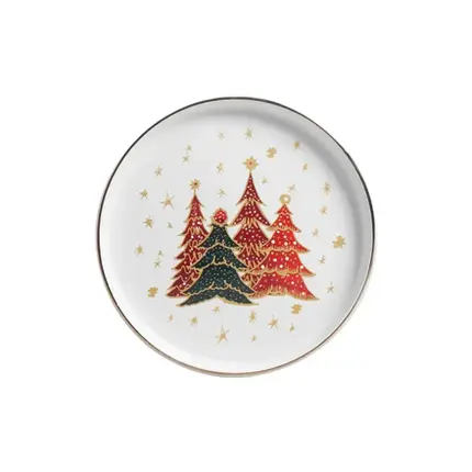 CONJUNTO COM 6 PRATOS DE SOBREMESA BOSQUE ENCANTADO SCALLA