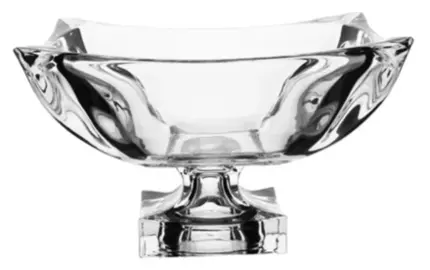 CENTRO DE MESA NOBLE EM CRISTAL COM PE 26X17 CM