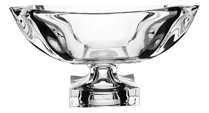 CENTRO DE MESA NOBLE EM CRISTAL COM PE 26X17 CM