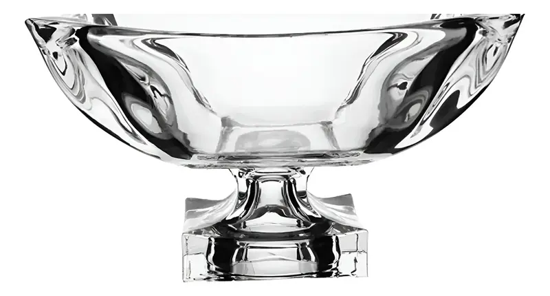 CENTRO DE MESA NOBLE EM CRISTAL COM PE 26X17 CM