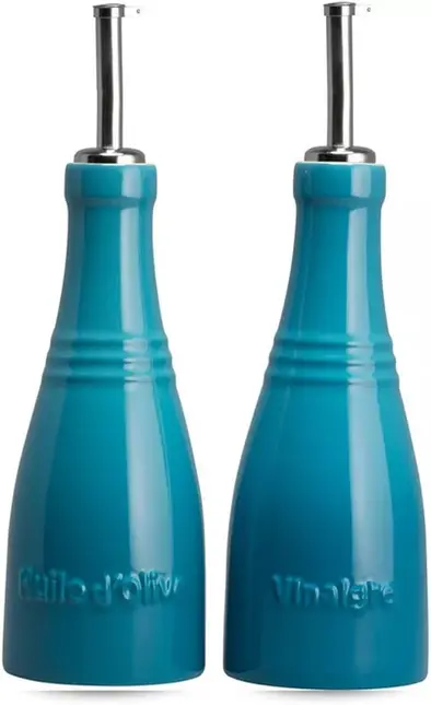 KIT OLEO E VINAGRE AZUL CARIBE LE CREUSET