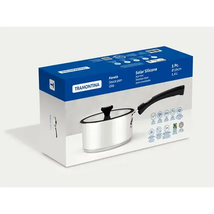 PANELA ACO INOX SOLAR 16CM 1,4L TRAMONTINA