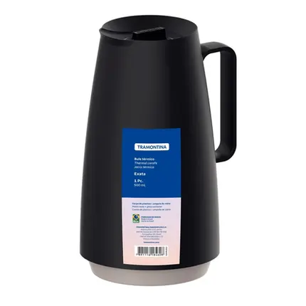 BULE TERMICO 0,5L PRETO EXATA TRAMONTINA
