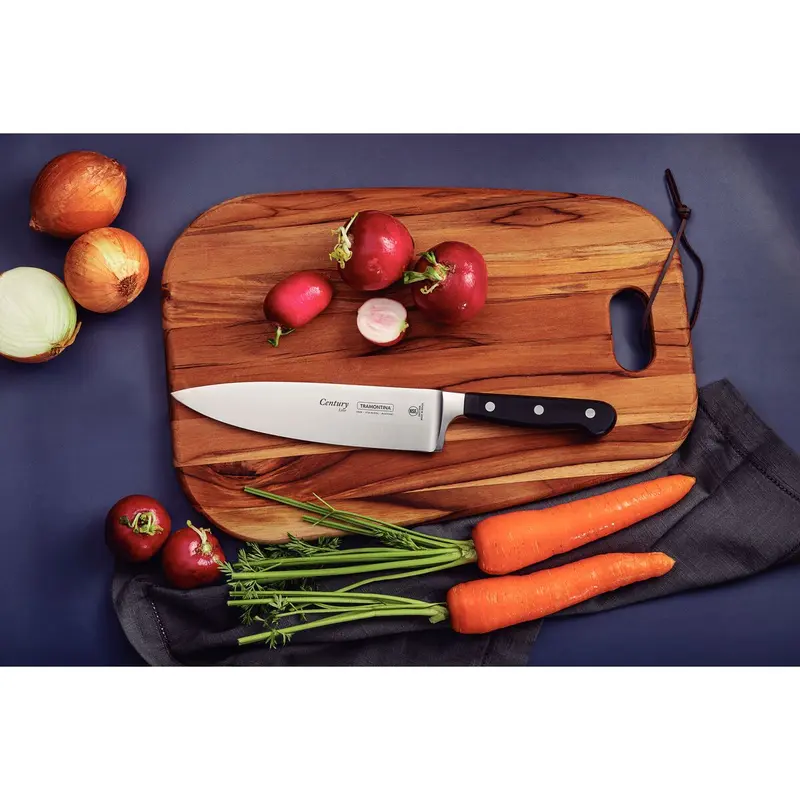 FACA CHEF INOX 8 CENTURY PRETO TRAMONINA
