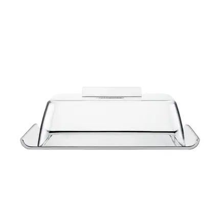 MANTEIGUEIRA EM AÇO INOX COM TAMPA TRANSPARENTE QUADRATA TRAMONTINA