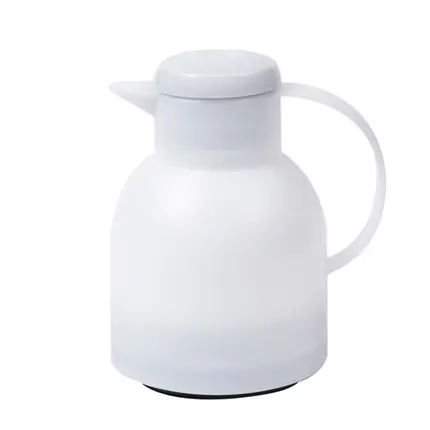 GARRAFA TERMICA SAMBA QUICK PRESS BRANCA TRANSLUCIDA 1L EMSA