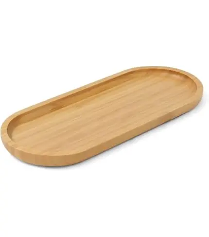 BANDEJA OVAL EM MADEIRA 44X16 CM MIMO STYLE