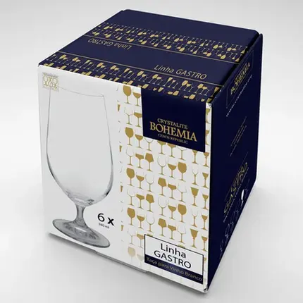 JOGO COM 6 TAÇAS DE CERVEJA GASTRO 380ML BOHEMIA