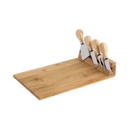 JOGO DE TABUA DE QUEIJO COM 4 FACAS MIMO STYLE