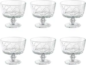 JOGO COM 6 TAÇAS DE SOBREMESA LORIANT EM CRISTAL ECOLOGICO 240 ML D9,9xA9,3 CM LHERMITAGE