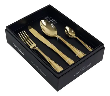 FAQUEIRO RAVEL 24 PEÇAS DOURADO FRACALANZA