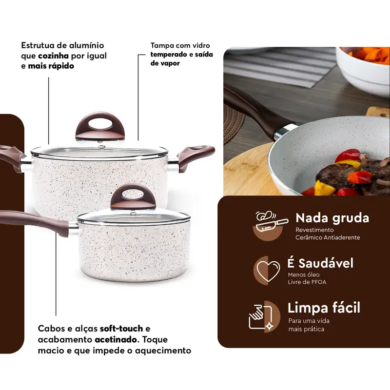 CONJUNTO 6 PANELAS C.L SMART PLUS VAN BRINOX